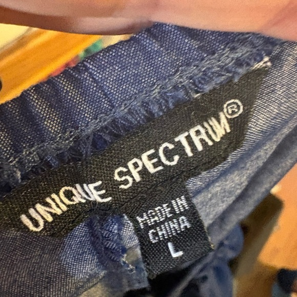 Unique Spectrum Royal Blue Lace Trim Blouse - Picture 2 of 5